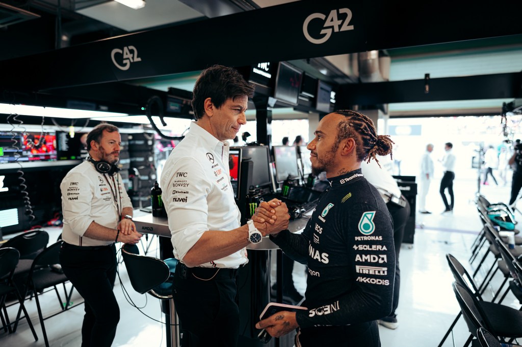 Lewis Hamilton and Toto Wolff