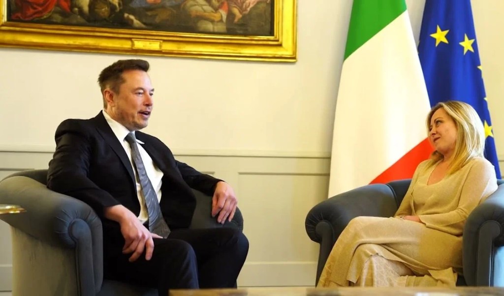 Giorgia Meloni e Elon Musk
