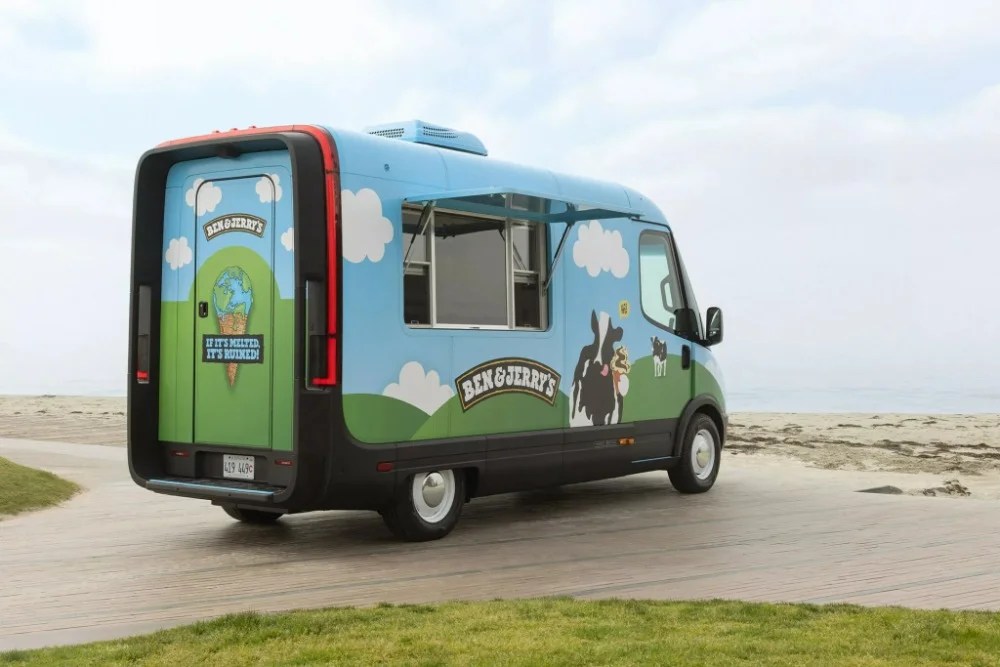 Rivian ben and jerry's gelato furgone elettrico