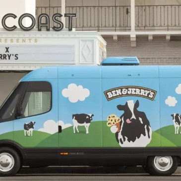Rivian ben and jerry's gelato furgone elettrico