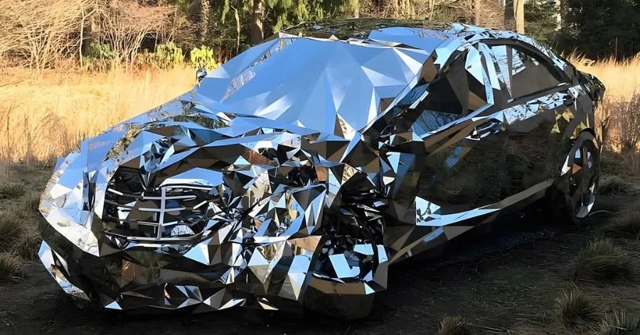 Mercedes S550 Wreck scultura Jordan Griska