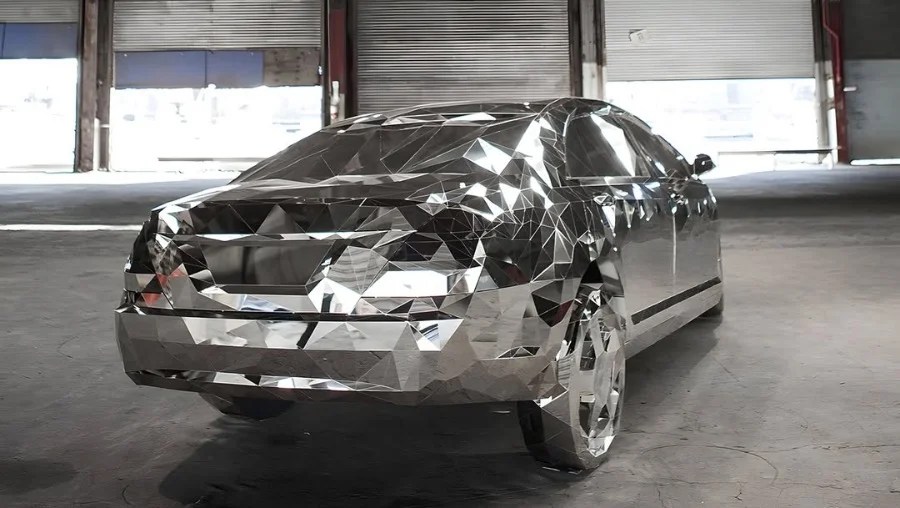 Mercedes S550 Wreck scultura Jordan Griska