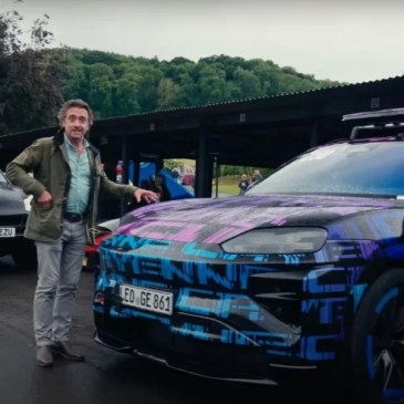 porsche cayenne electric debutto richard hammond gabriela jilkova