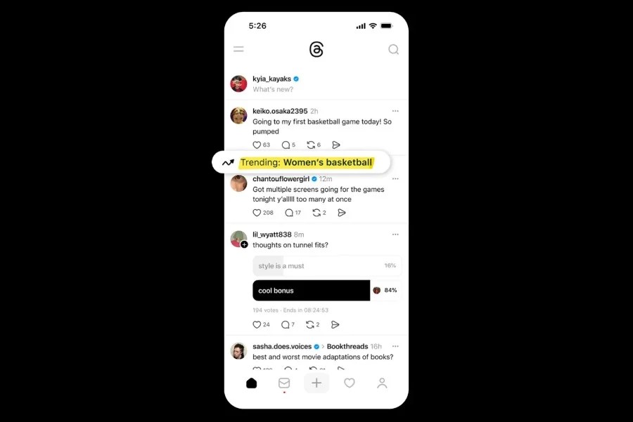 threads implementa messaggi privati