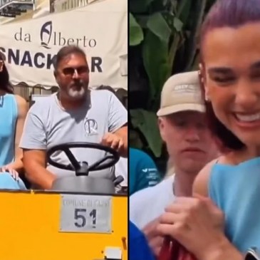Dua Lipa avvistata a Capri su un cart elettrico da 1 CV