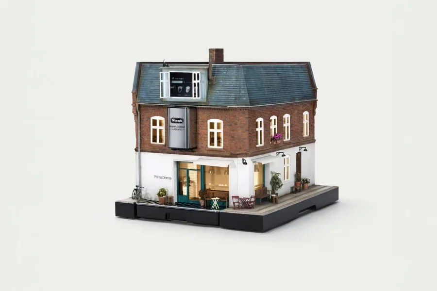Questa mini casa è in realtà una macchina da caffè creata per Milano Design Week
