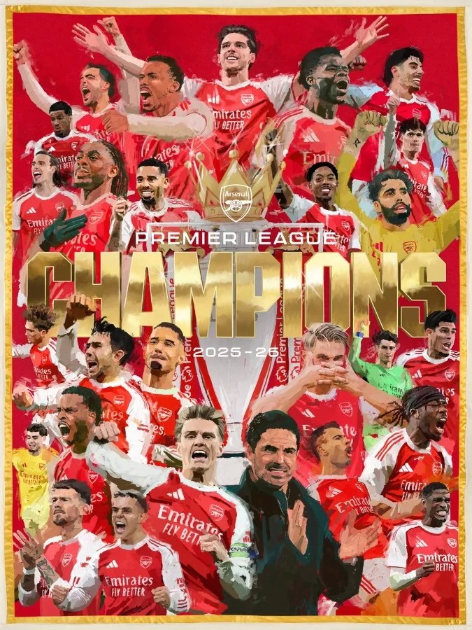 L'Arsenal campioni dal divano: i Gunners vincono la Premier dopo 22 anni
