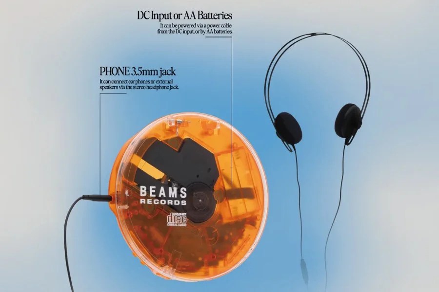 Sì grazie! Beams riporta in vita il lettore CD portatile cuffie