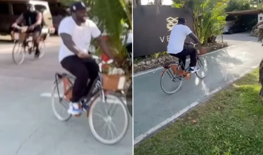 50 Cent in Versilia in bicicletta è la cosa più assurda che vedrete oggi