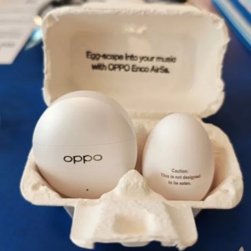 OPPO svela un paio di cuffie a forma di uovo e lo ha fatto con il cibo a Parigi