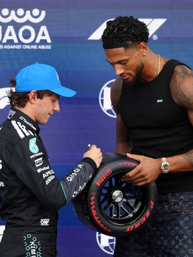 Scoppia la Okoye mania, e il portierone dell'Udinese premia Kimi Antonelli a Silverstone
